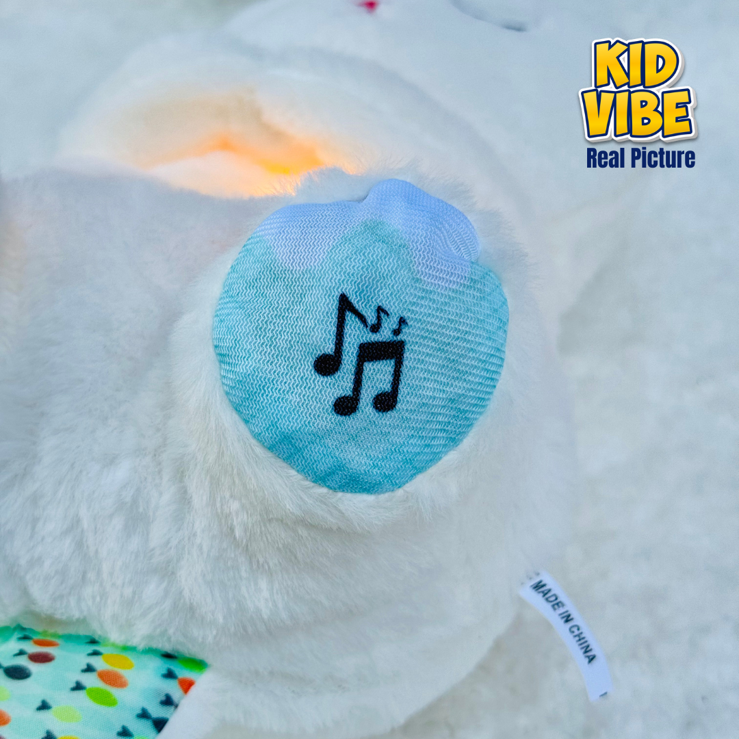 Plush Sleeping Rabbit with Music – Soft, Soothing & Adorable