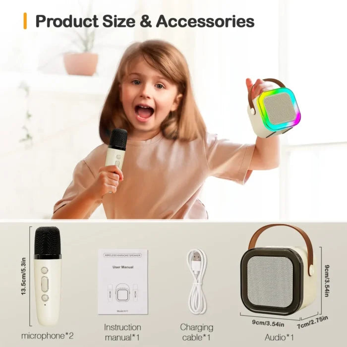 Kids Bluetooth Speaker System with 1 Wireless Mic (Original)