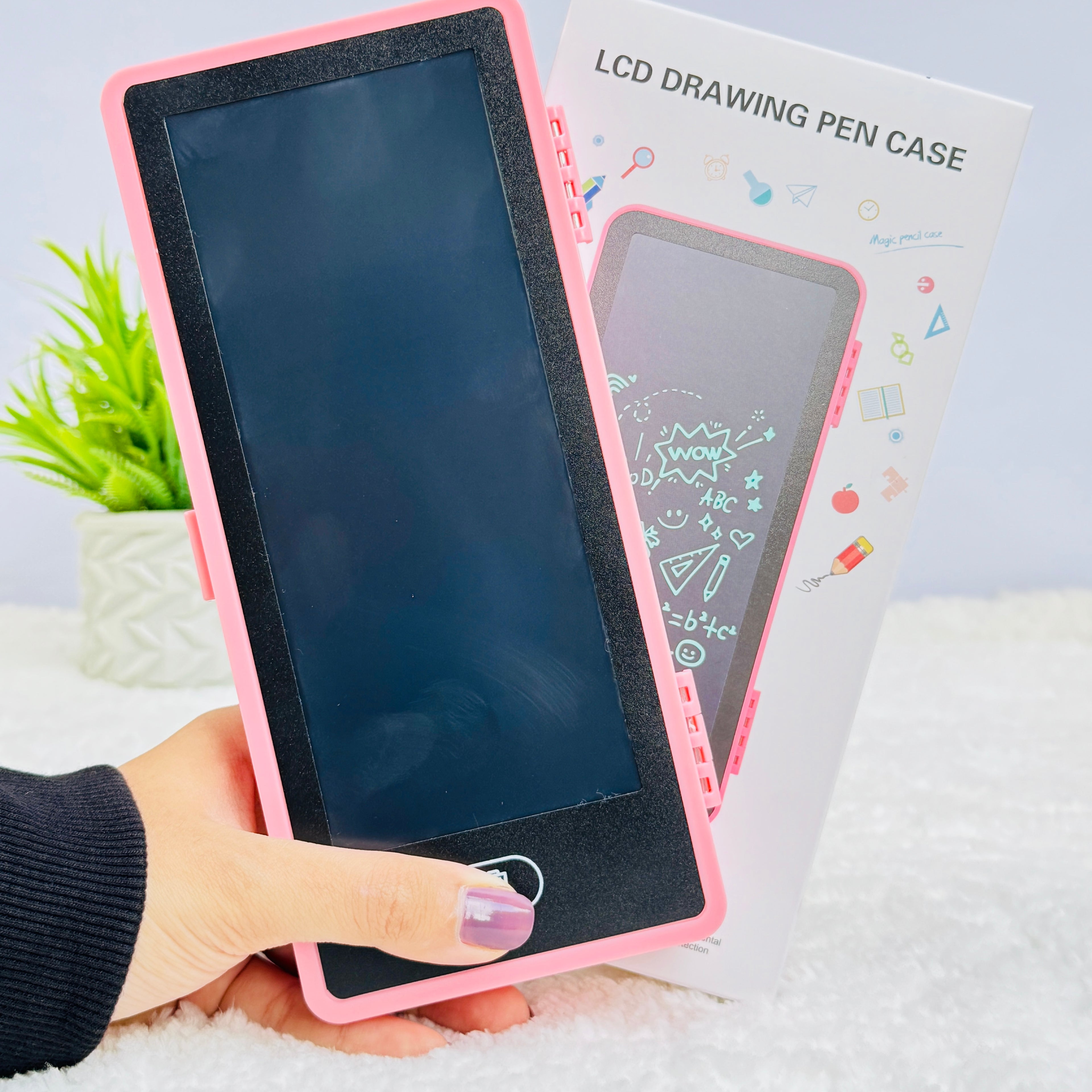 Pencil Box with Built-in Writing Tab