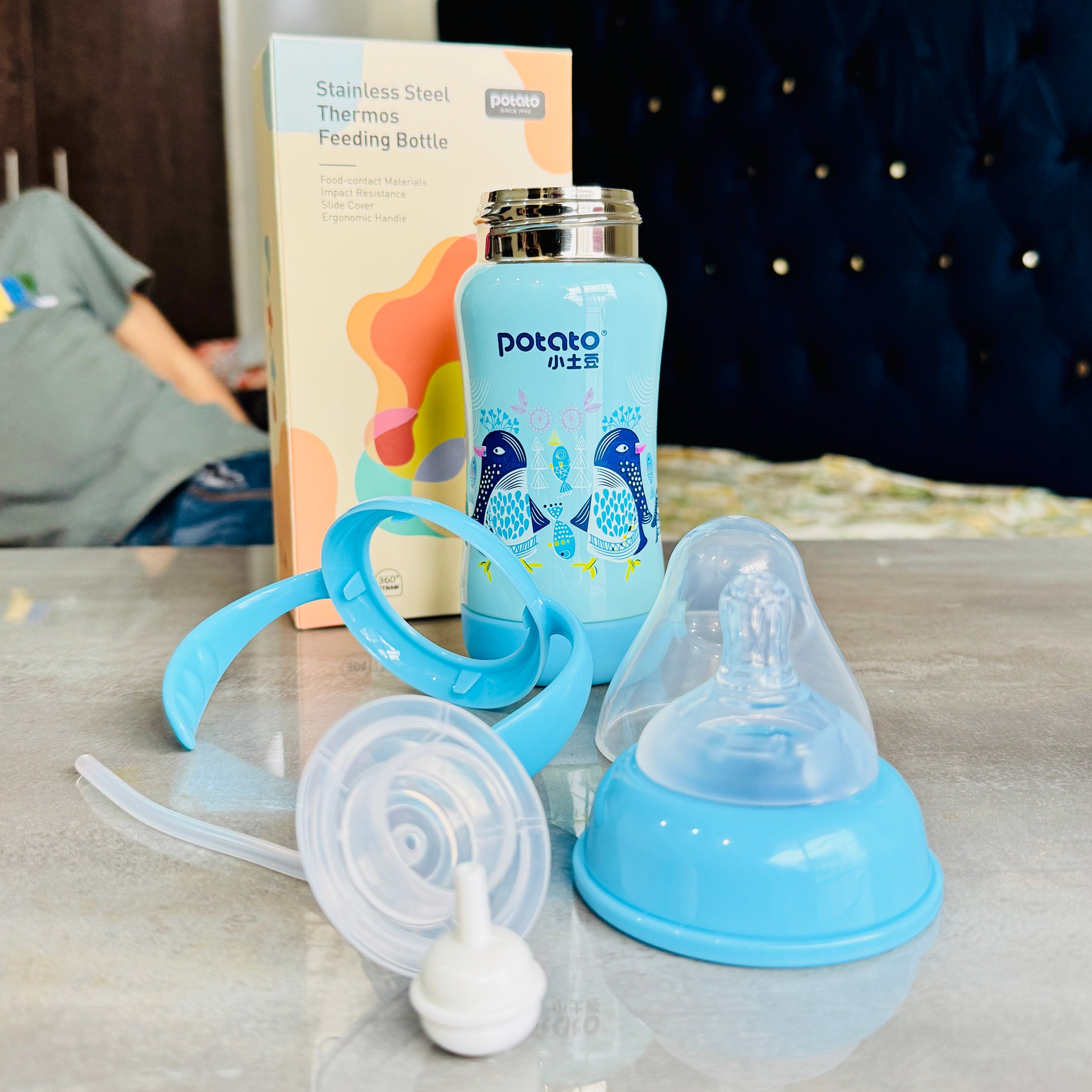 Stainless Steel Feeder – 210ml | Imported Food Grade, BPA-Free & Warm-Keeping