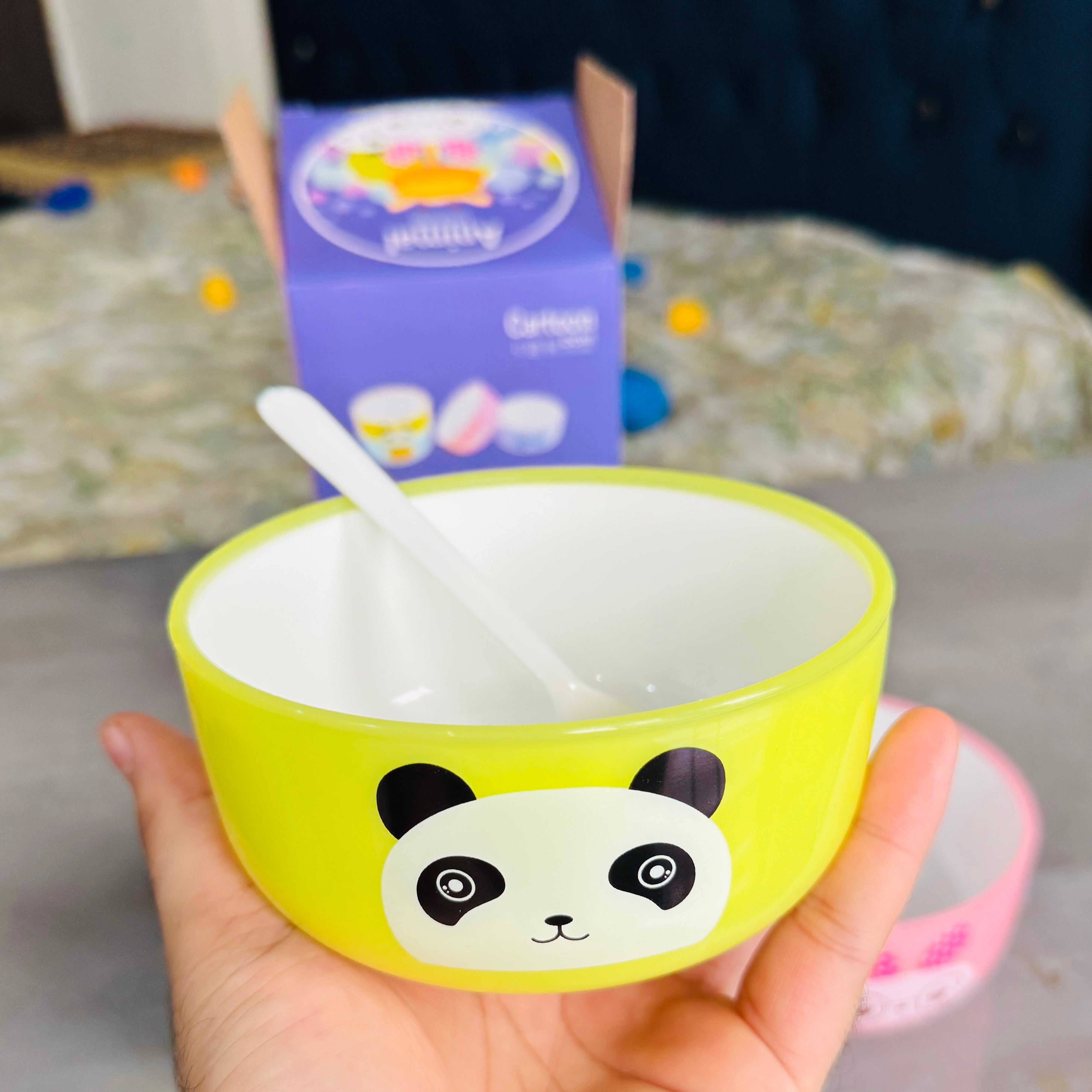 4 Pcs Kids Bowl Set with 4 Spoons | Food Grade, Fun Animated Designs