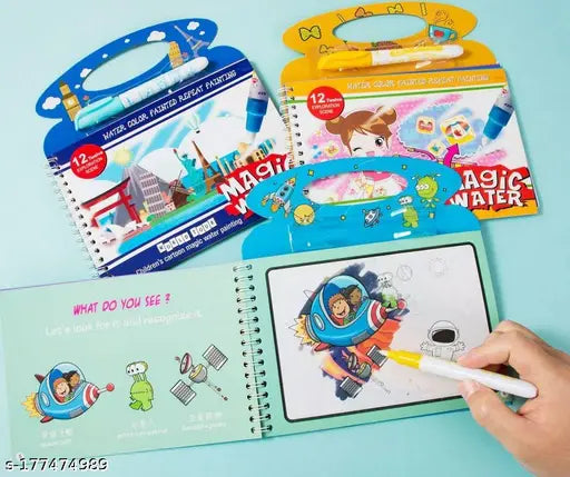 Magic Water Drawing Book – Reusable Color-In Pages for Creative Learning Fun