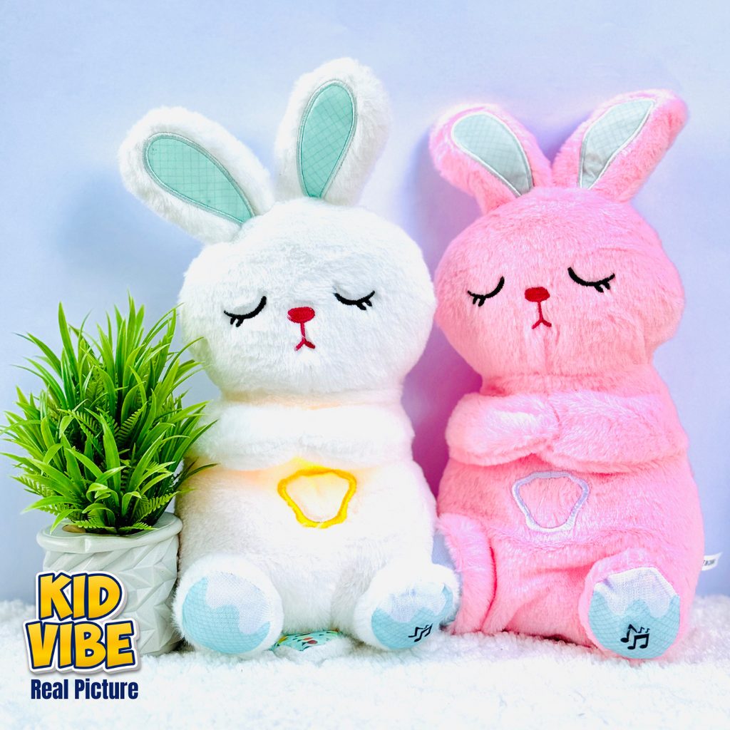 Plush Sleeping Rabbit with Music – Soft, Soothing & Adorable