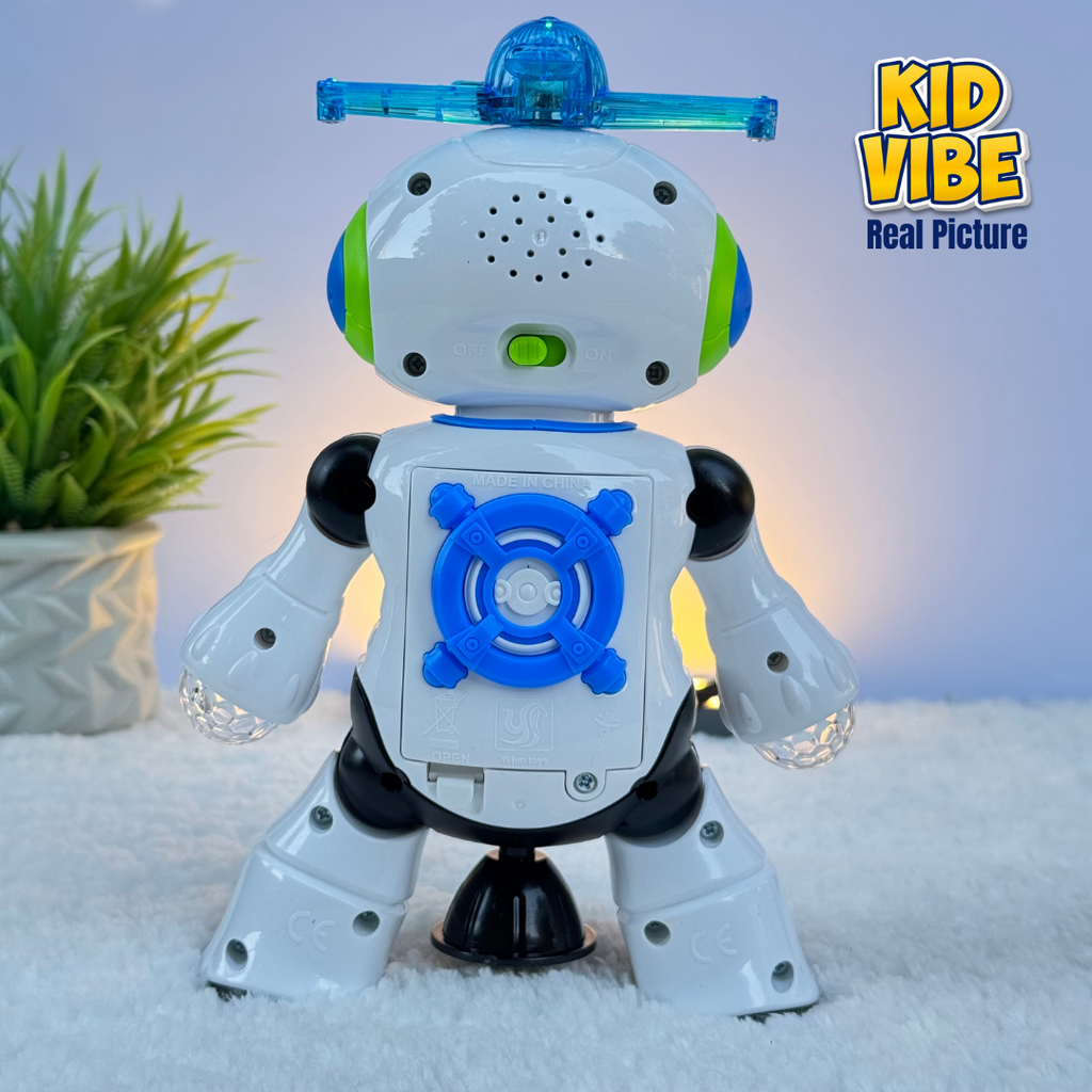 Dancing Robot with Flashing Lights, Music, and Movable Arms and Legs