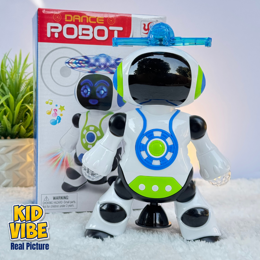 Dancing Robot with Flashing Lights, Music, and Movable Arms and Legs