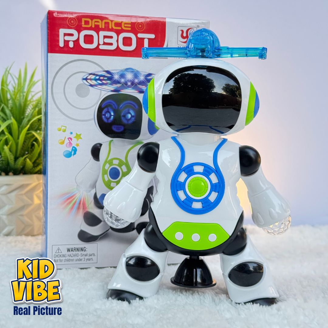 Dancing Robot with Flashing Lights, Music, and Movable Arms and Legs