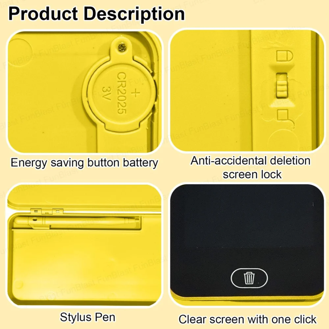 Pencil Box with Built-in Writing Tab