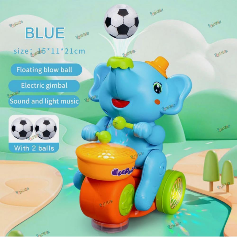 Elephant Drum Toy – Music & Rolling Ball Magic