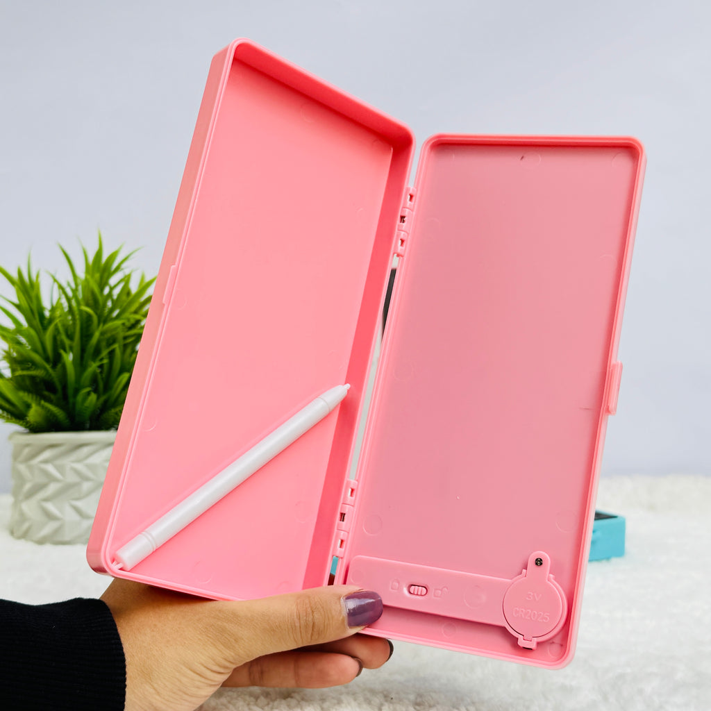 Pencil Box with Built-in Writing Tab