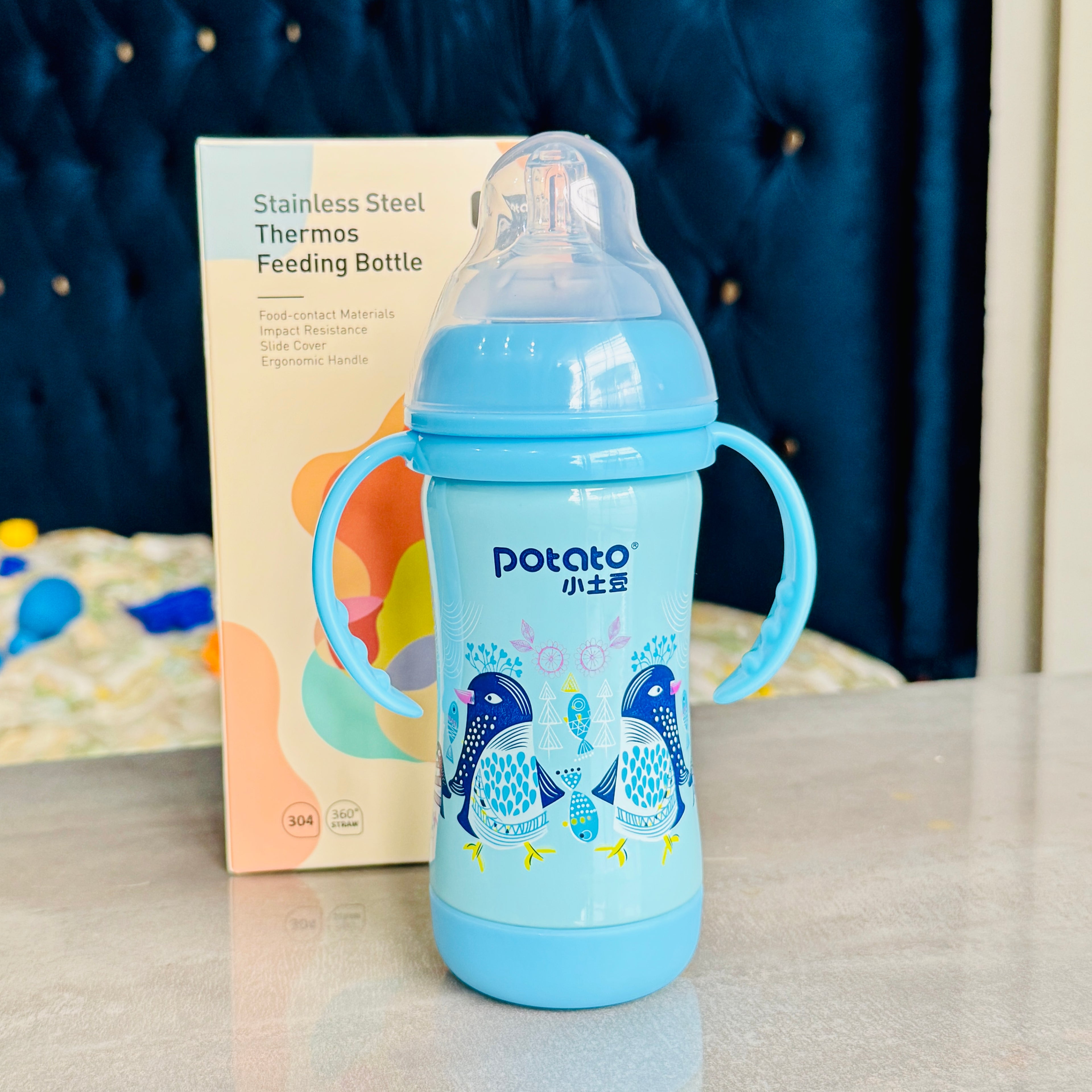 Stainless Steel Feeder – 210ml | Imported Food Grade, BPA-Free & Warm-Keeping