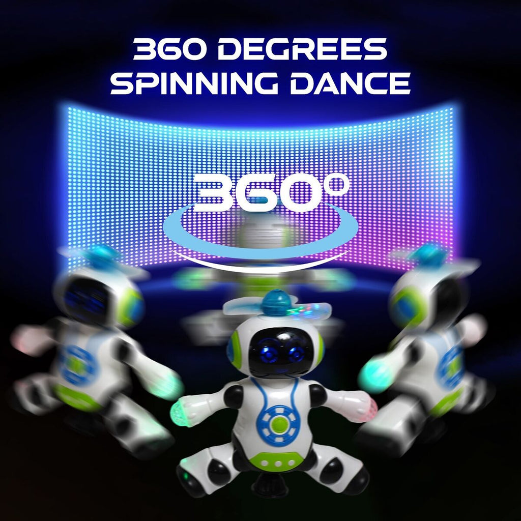 Dancing Robot with Flashing Lights, Music, and Movable Arms and Legs